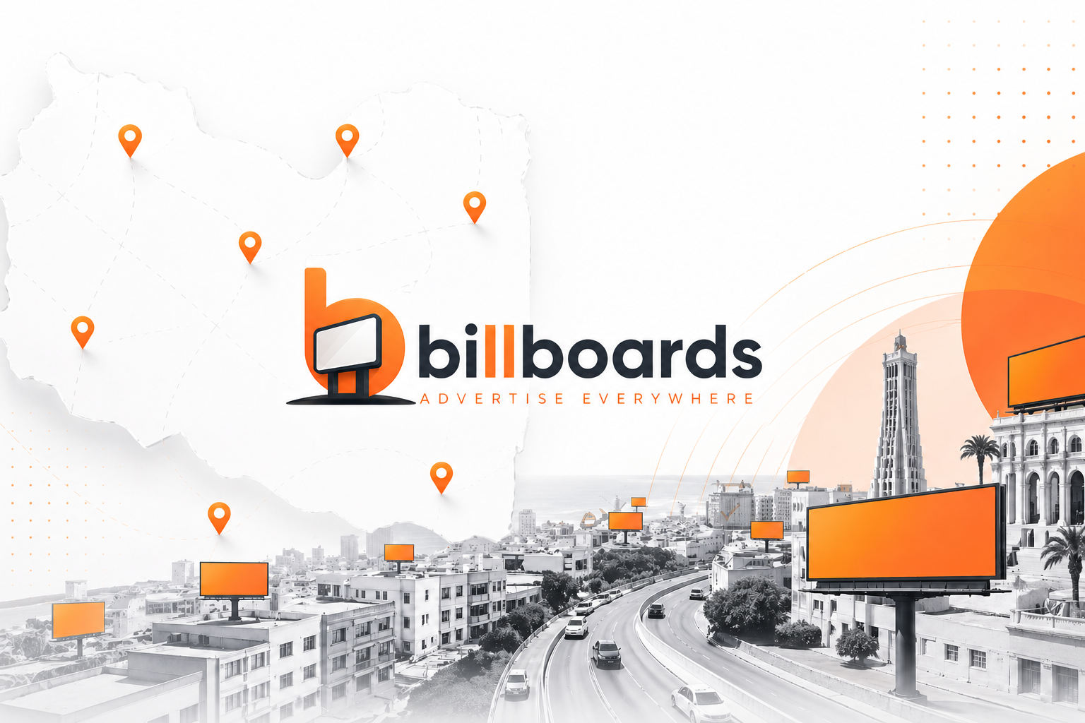 خريطة إعلانية للوحة Billboards.ly
